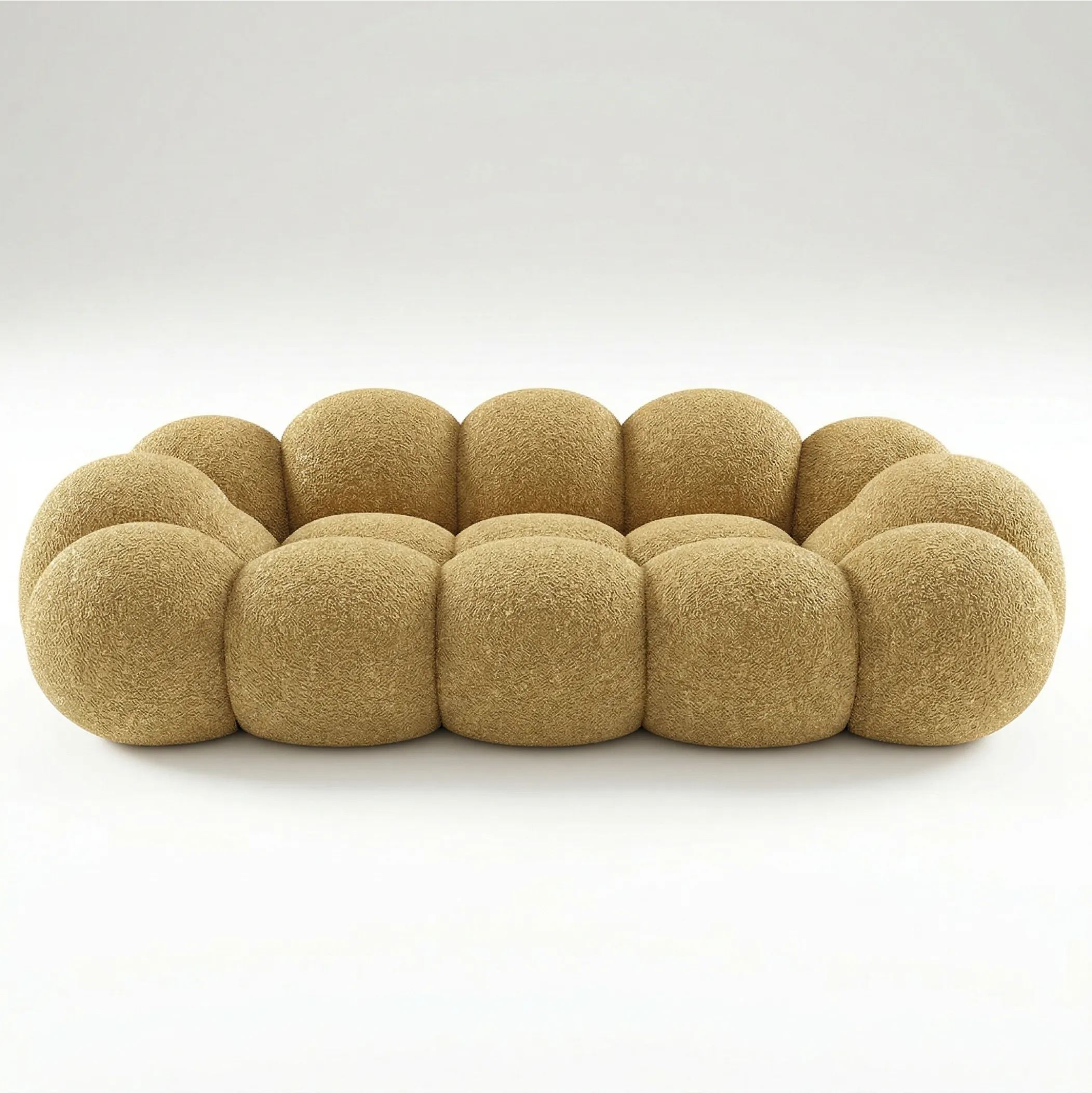 Aroha House Sand Puff Rounded Sofa – Soft Luxury Living Room Seating