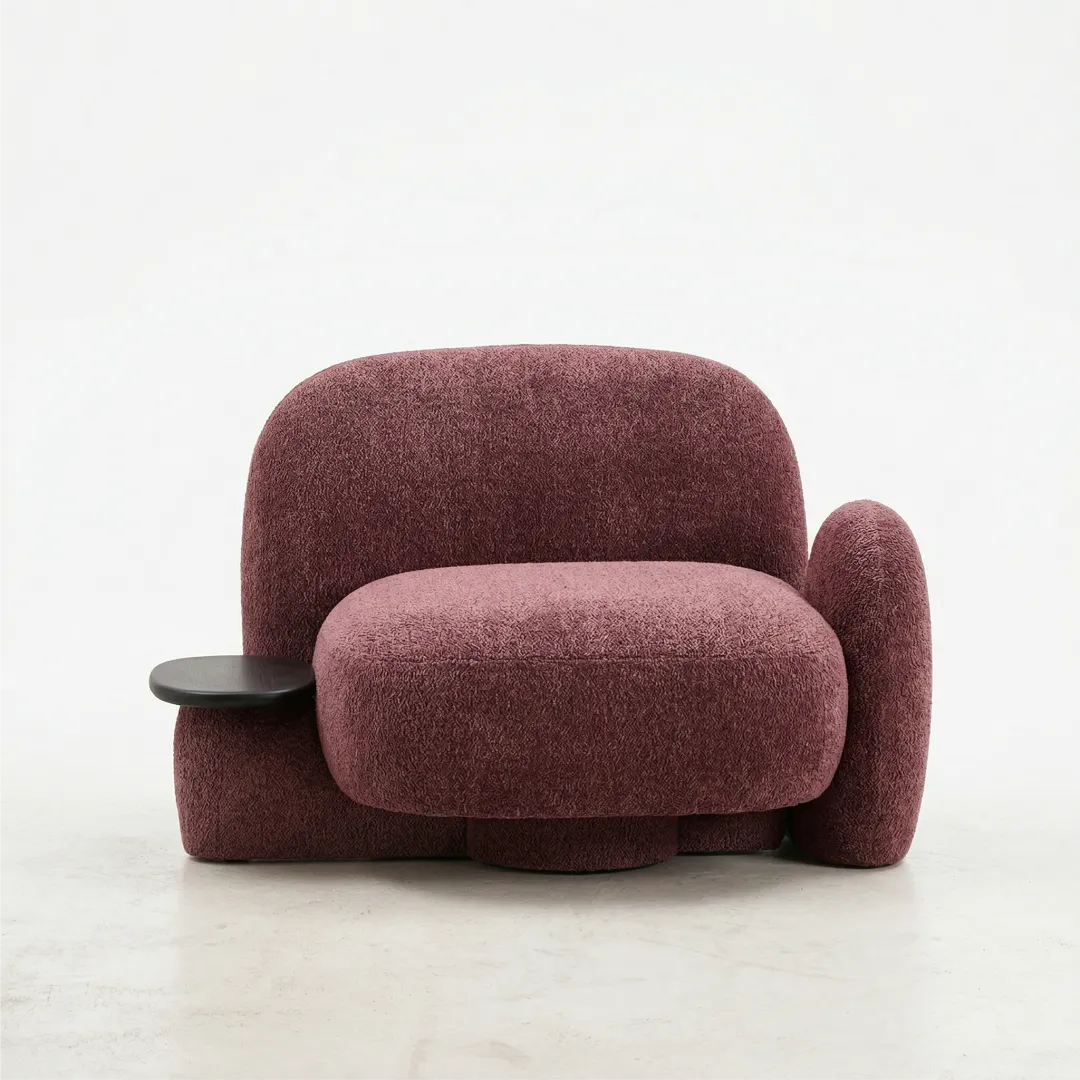Aroha House Zoray Accent Chair — Asymmetric Armrest Design