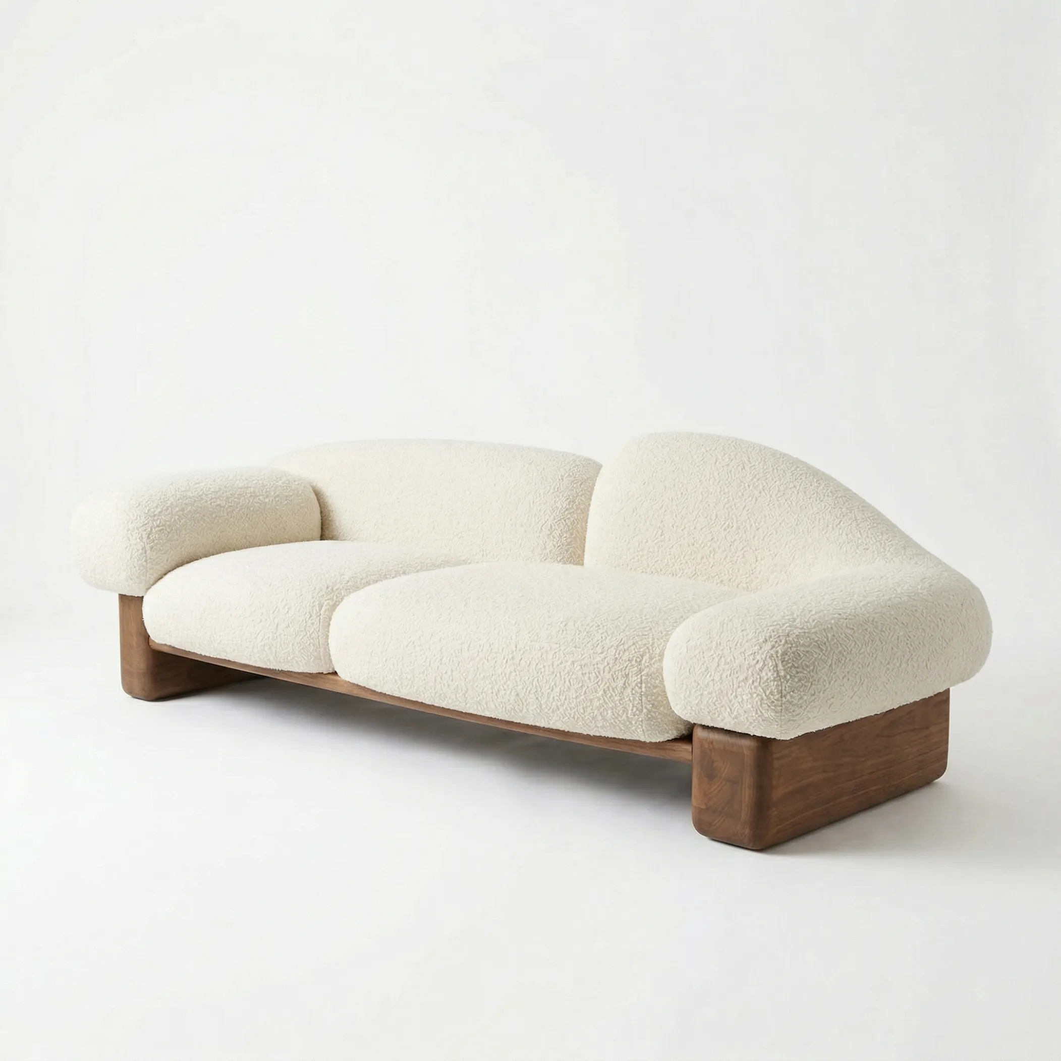 Aroha House Ivory Timber Sofa – Wood Frame Luxury Seating India