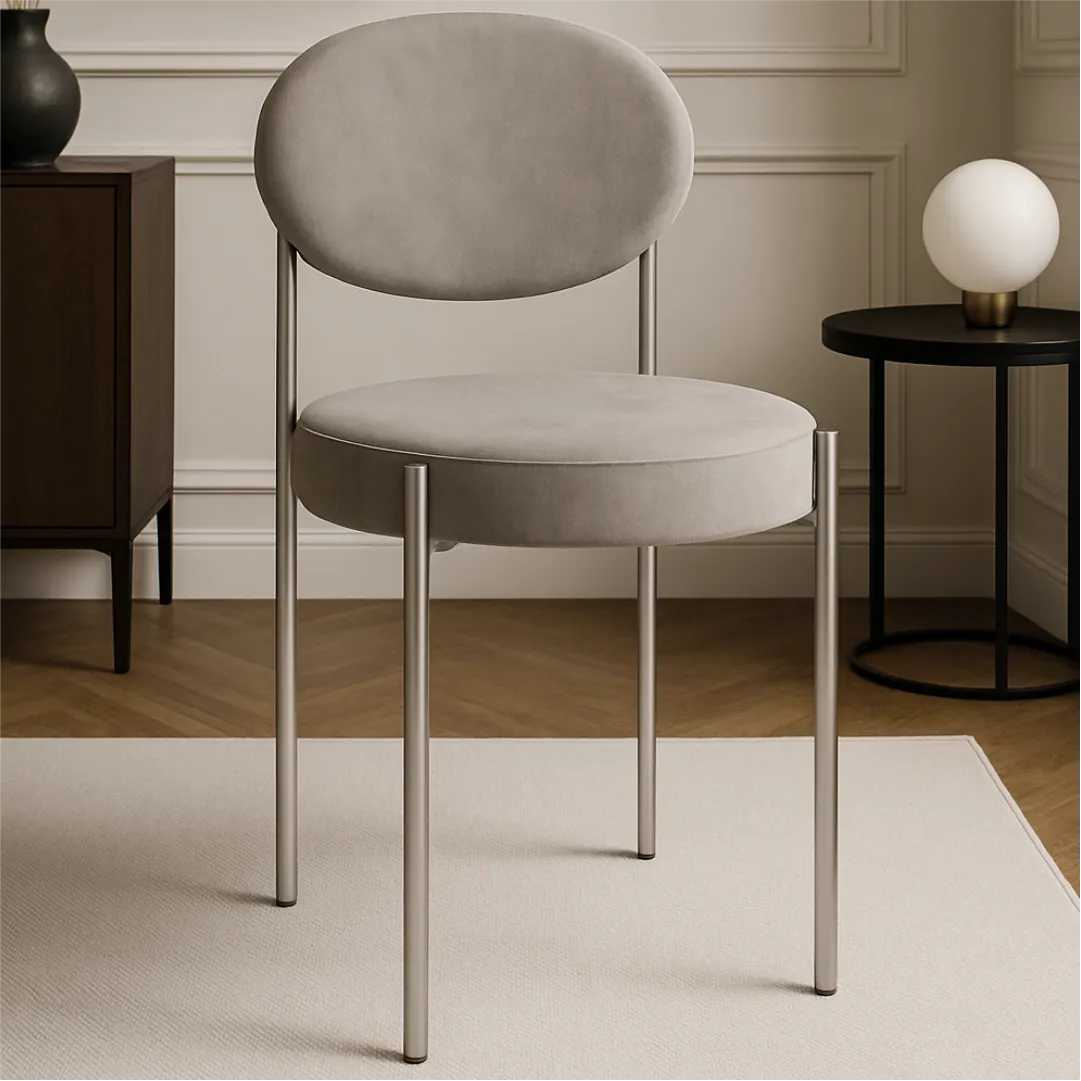 Aroha House Siena Slim Dining Chair — Rounded Back Minimal Design