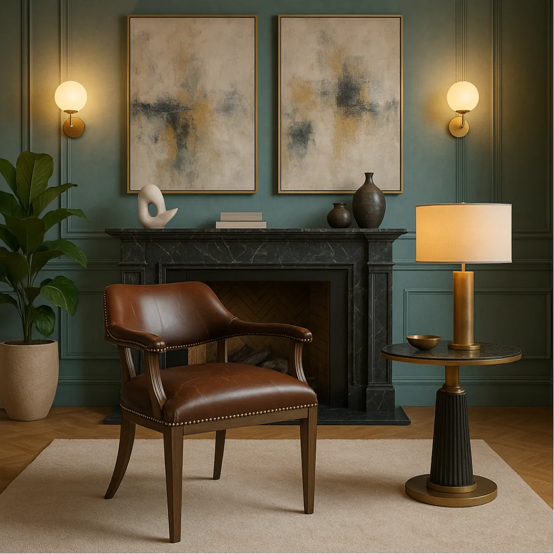 Aroha House Chester Vintage Armchair — Leather Heritage Design