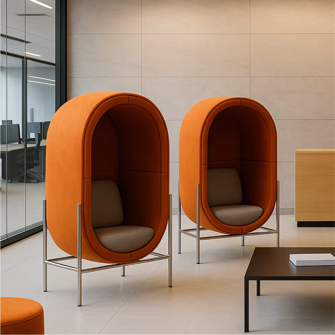 Aroha House Capsule Privacy Lounge Chair — Acoustic Cocoon Seating for Hotels, Offices & Designer Homes