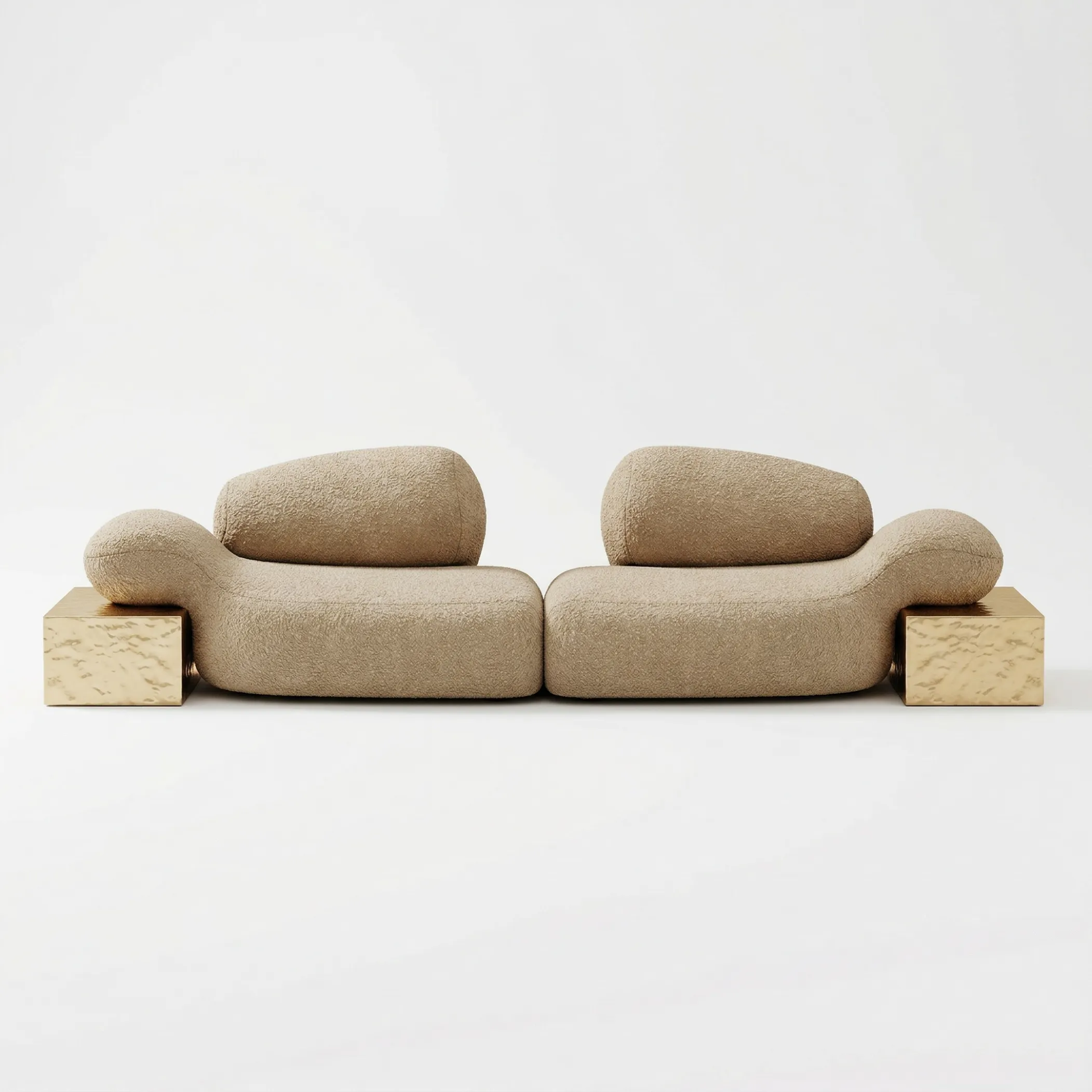 Aroha House Dune Plinth Designer Sofa – Luxury Seating with Metal Base