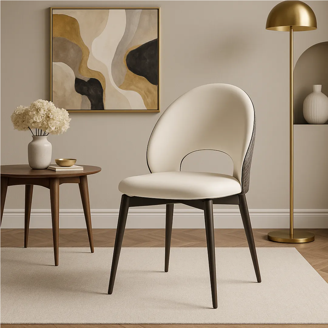 Aroha House Turin Upholstered Dining Chair — Slim Modern Profile